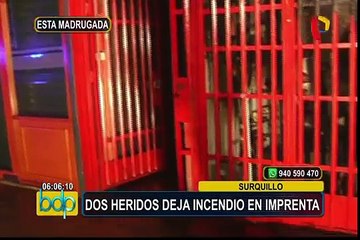 Surquillo: incendio en imprenta deja dos personas heridas