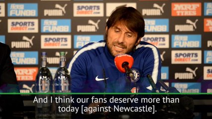 Chelsea fans deserve more - Conte on Newcastle humbling