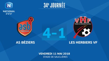 J34 - AS Béziers - Les Herbiers VF (4-1), le résumé