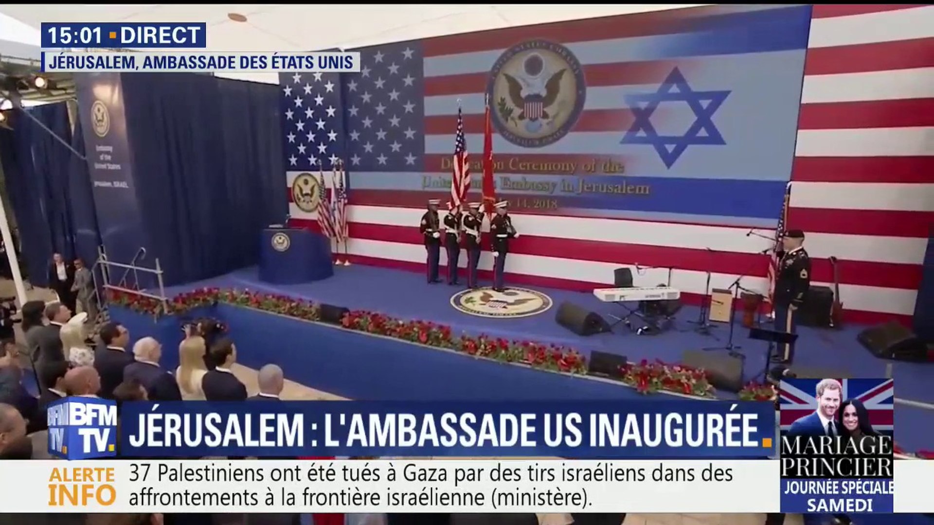 Ambassade américaine en Israël: la cérémonie d'inauguration a commencé à  Jérusalem - Vidéo Dailymotion
