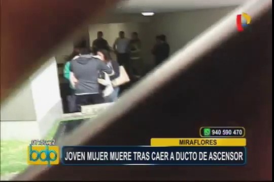 Miraflores: joven de 20 años muere al caer por ducto de ascensor