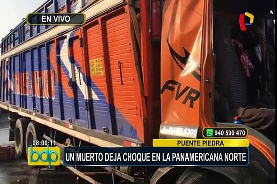 Puente Piedra: un muerto deja choque de camión en la Panamericana Norte