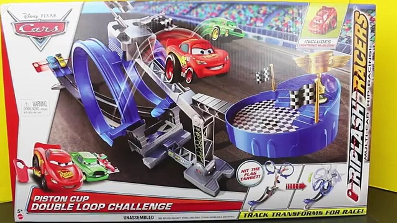 Disney Cars Lightning McQueen & Mater DisneyCarToys Piston Cup Double Loop Challenge Riplash Racers
