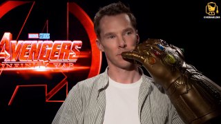 Infinity War Cast Goes Crazy with Thanos' Glove! (Anthony Mackie, Benedict Cumberbatch, and others)
