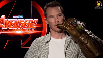 Infinity War Cast Goes Crazy with Thanos' Glove! (Anthony Mackie, Benedict Cumberbatch, and others)