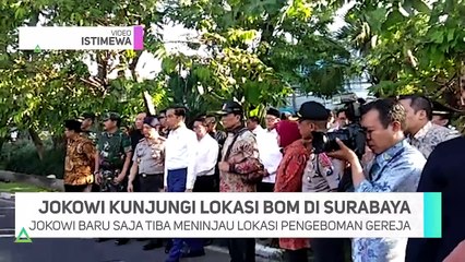Jokowi Tinjau Lokasi Pengeboman Gereja di Surabaya