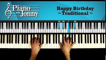 Jazzy Happy Birthday! - Piano Lesson by Jonny May