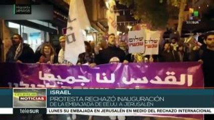 Israelíes protestan contra traslado de embajada de EEUU a Jerusalén