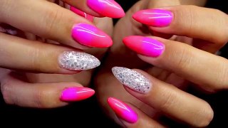 *GRWM* NEON OMBRE HOLIDAY NAILS WITH BIG DIAMOND GEL!