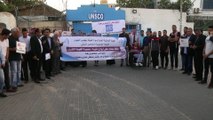 Gazze şehitleri anısına mum yakıp İsrail'i protesto ettiler - GAZZE