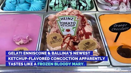Gelato Shop Creates Ketchup-Flavored Ice Cream