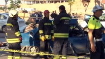 Zincirleme kazada savrulan otomobil tıra çarptı: 1 ölü