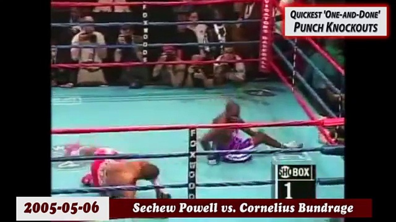 Quickest OneandDone Punch Knockouts in Boxing History video Dailymotion