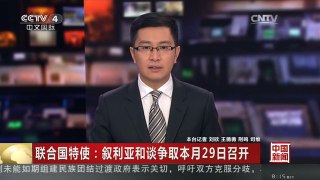[中国新闻]联合国特使：叙利亚和谈争取本月29日召开