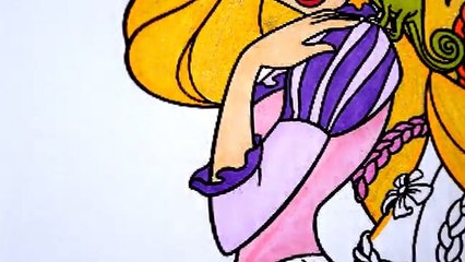 Disney Princess Coloring Book Pages Rainbow Princess Rapunzel Kids Fun Art Kids Balloons Toys
