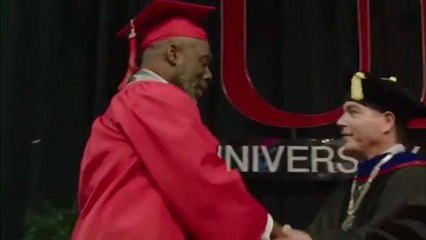 Chargers head coach Anthony Lynn receives his degree from UNLV