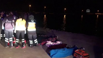 Çanakkale'de kaçakları taşıyan tekne battı