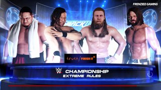 WWE 2K18 Aj Styles Vs Daniel Bryan Vs Samoa Joe Vs Shinsuke Nakamura WWE Championship
