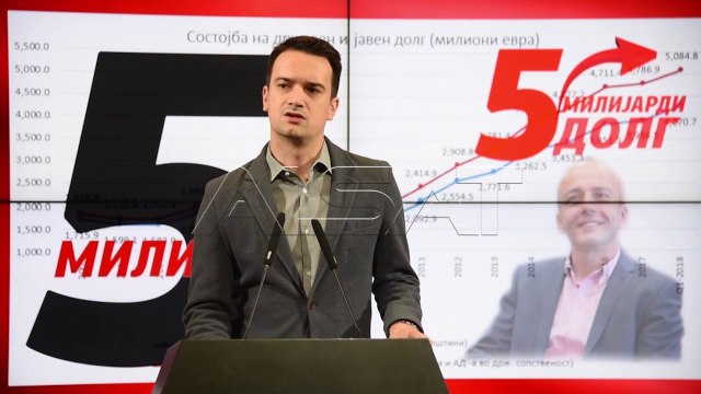 ВМРО-ДПМНЕ со критика за растот на државниот долг