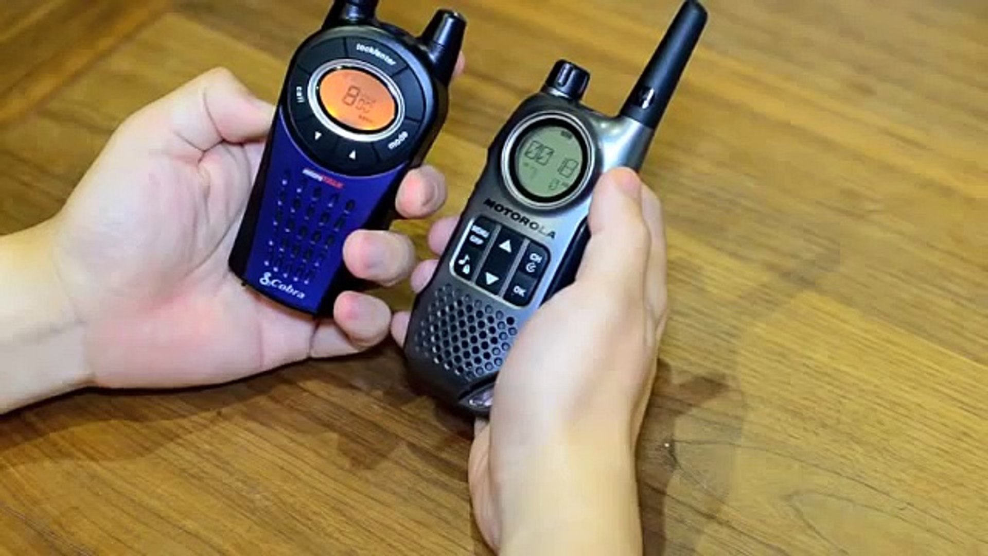 Motorola TLKR T8 vs Cobra MT975 PMR446 Walkie Talkie - video Dailymotion