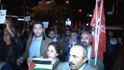 İsrail Konsolosluğu önünde Kudüs protestosu