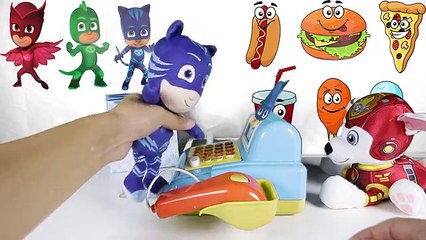 Download Video: PJ Masks Cooking McDonalds Hamburger Part 2 with Paw Patrol Marshall - McDonalds Happy Meal Toys