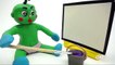 Yellow Baby-in-PAINT WITH CLAY GREEN BABY-Play Doh & Clay Stop Motion Cartoons