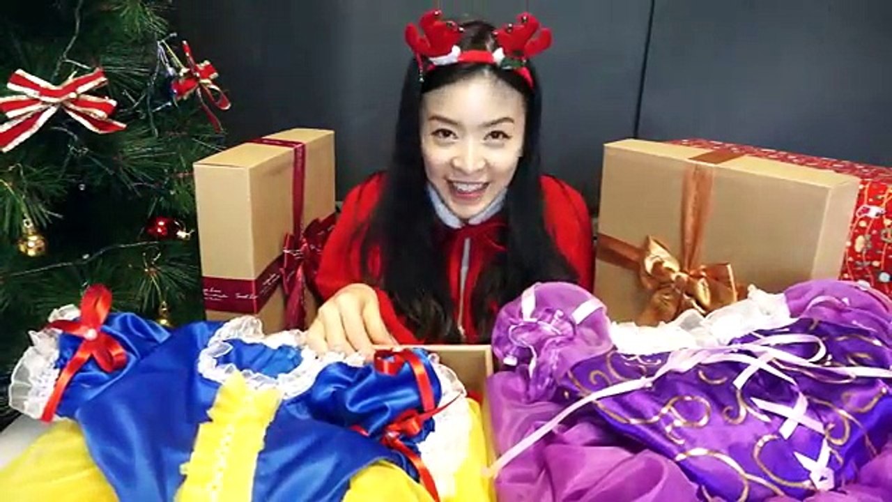 디즈니 공주 선물개봉기 라푼젤 백설공주 드레스 몰래카메라 몰카 공주놀이 공주학교 Princess Academy