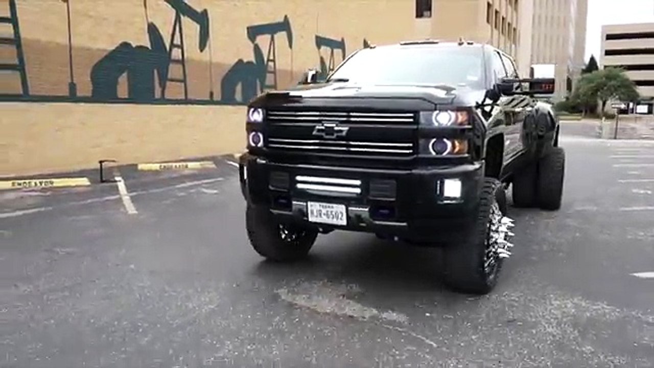 bagged chevy dually on 24s