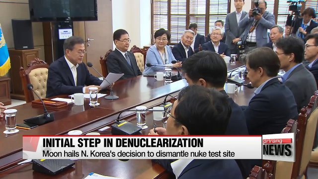 Moon calls N. Korea's latest nuke test site dismantlement decision significant in denuke process