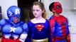 Little Superheroes 3 - Mission Bananas with Spiderman, Captain America, Supergirl, and Hulk