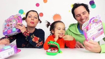 JEU & CHALLENGE CROCODILE DENTISTE - JELLY BELLY & SHOPKINS SURPRISES
