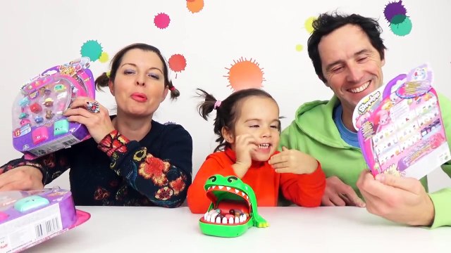 JEU & CHALLENGE CROCODILE DENTISTE - JELLY BELLY & SHOPKINS SURPRISES