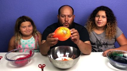 Making Slime With Balloons! Slime Balloon Tutorial Halloween Edition