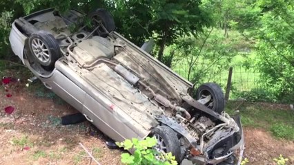 Ora News - Shikoni si është përmbysur makina në Kukës, plagosen tre lezhjanë
