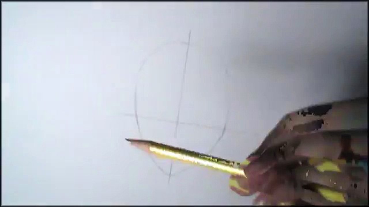 How To Draw Manga - Male Face Front View Tutorial.