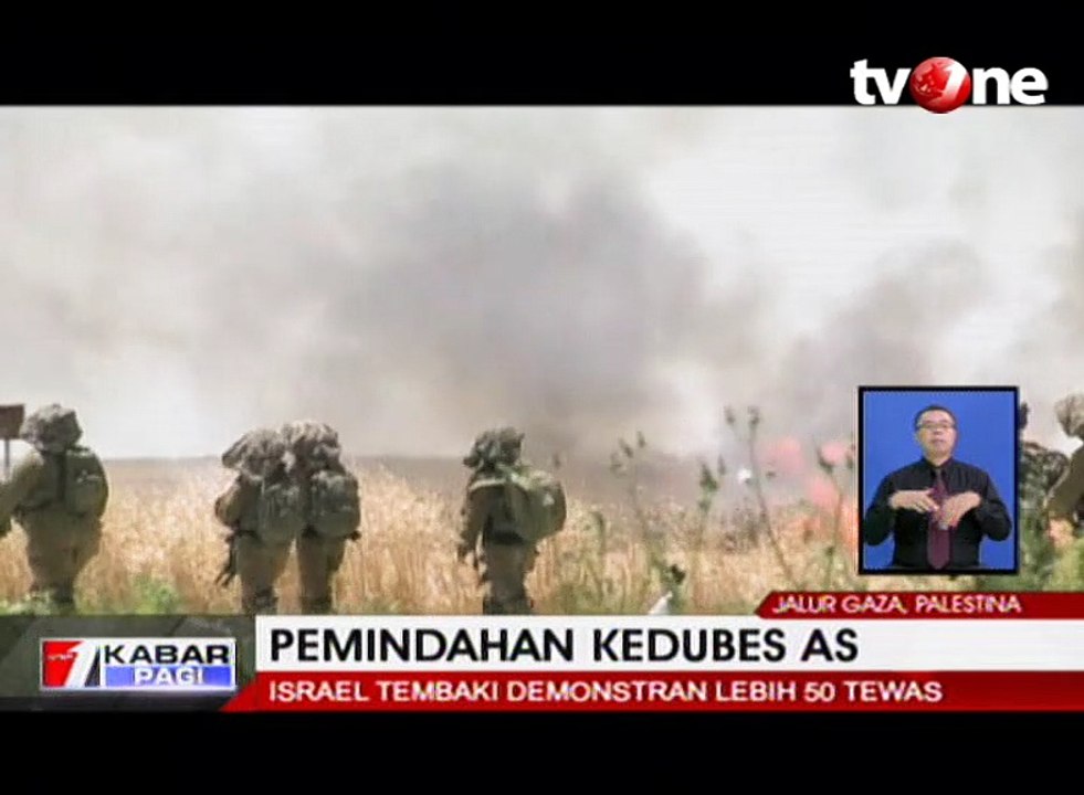 Tentara Israel Tembaki Demonstran, Lebih dari 50 Orang Tewas