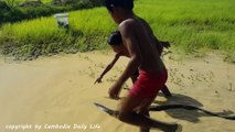 OMG! Brave Little Brothers Catch Extremely Big Snake While Fishing