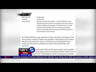 Sejumlah Negara Keluarkan Travel Advice Bagi yang Ingin Mengunjungi Indonesia - NET 5