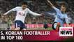 Son Heung-min included in top 100 fooball players in Europe