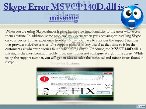 How to fix Skype Error MSVCP140.dll is missing VCRUNTIME140.dll is missing Solved