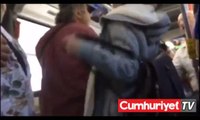 Metrobüste öpüşme kavgası kamerada: Onlarca çocuğa tecavüz edilirken ses çıkardın mı, çıkarmadın