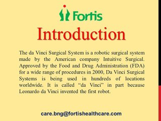 The Best DA Vinci Robotic Surgery Program in Bangalore