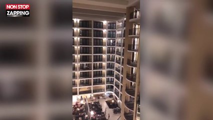 Ces étudiants font un relais sur 3 étages dans un hôtel (Vidéo)