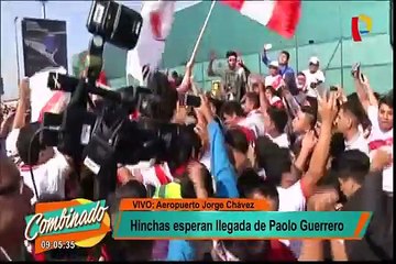Decenas de hinchas llegaron al aeropuerto para recibir a Paolo Guerrero