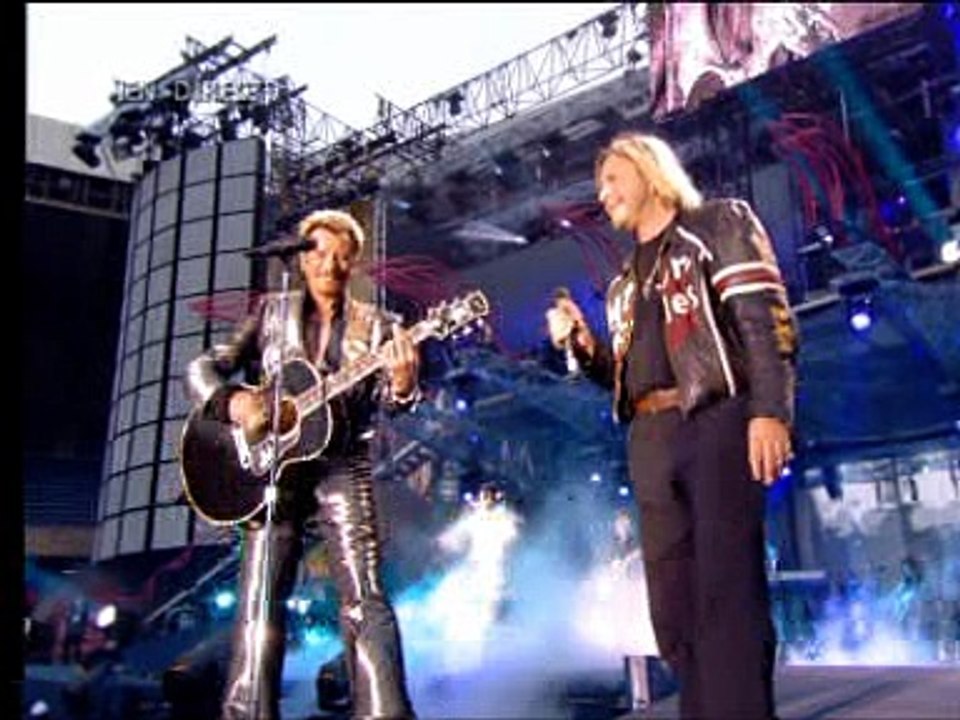 Johnny Hallyday duo avec Renaud - Quelque chose de Tennessee ( Parc des Princes 15 juin 2003 )