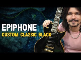 Ganhei uma Epiphone Custom Classic Black!! Linda!!!
