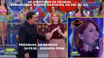 Sophie da novela As Aventuras de Poliana participa do Programa do Ratinho (14/05/18) no Dez ou Mil