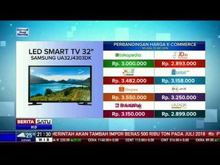 Perbandingan Harga e-Commerce: LED Smart TV 32" Samsung UA32J4303DK