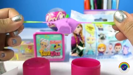 Download Video: Surprise Toys for Kids Disney Frozen Paint Tsum Tsum Barbie Happy Places Twozies Toy Opening Glitzi